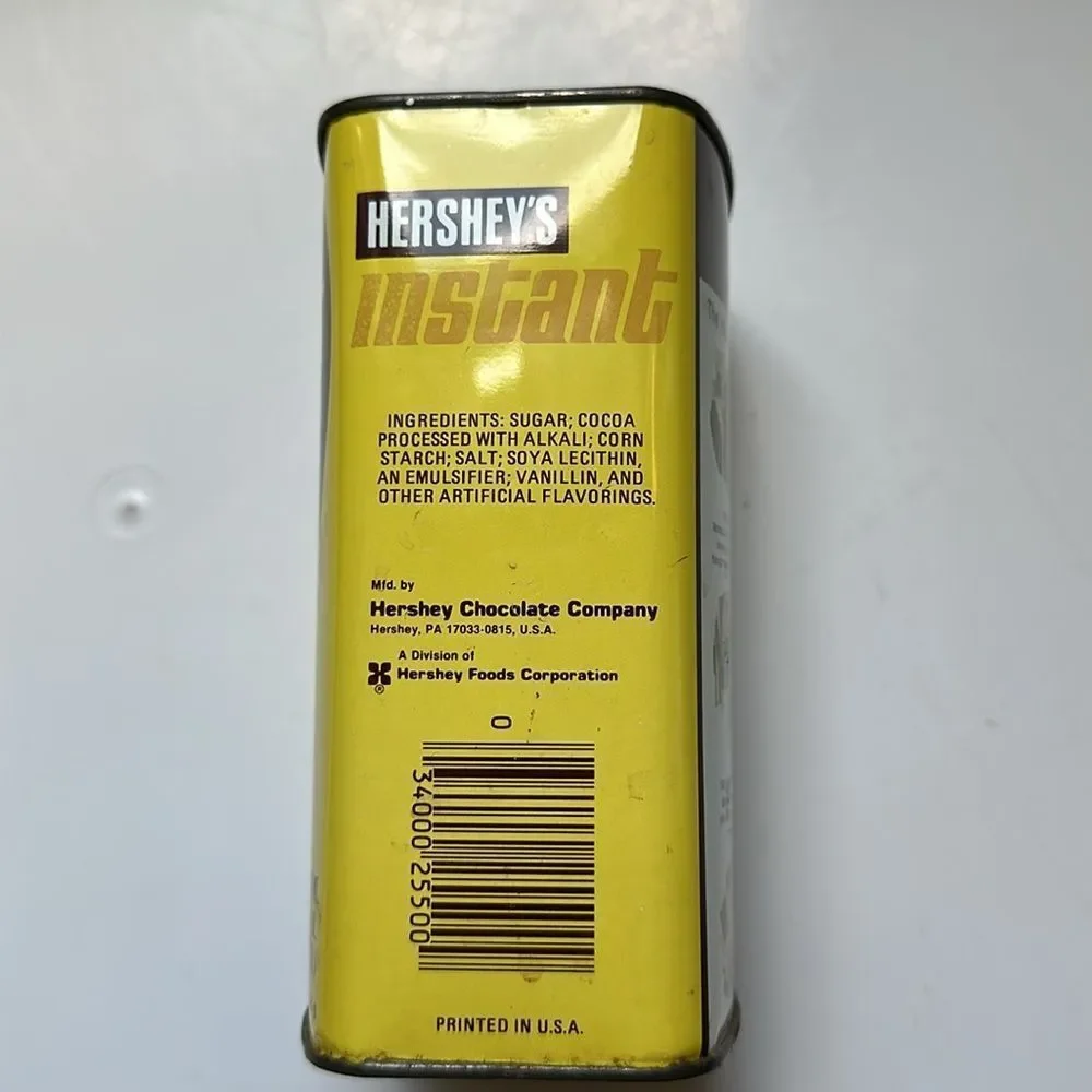 Vintage 70s Hershey's Instant Chocolate Drink Mix Tin - Picture 7 of 9